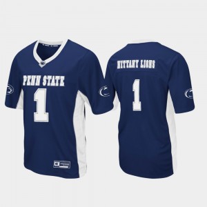 Men's Penn State Nittany Lions Max Power Navy #1 Football Jersey 342207-141