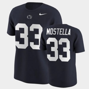 Men's Penn State Nittany Lions College Football Navy Bryce Mostella #33 Name & Number T-Shirt 769506-134