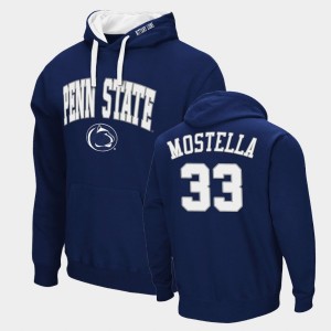 Men's Penn State Nittany Lions Arch & Logo 2.0 Navy Bryce Mostella #33 Pullover Hoodie 317998-529