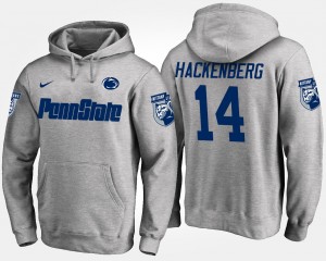 Men's Penn State Nittany Lions Name and Number Gray Christian Hackenberg #14 Hoodie 975154-426