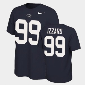 Men's Penn State Nittany Lions Name and Number Navy Coziah Izzard #99 Name & Number Retro T-Shirt 147763-192