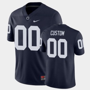 Men's Penn State Nittany Lions College Football Navy Custom #00 Game Jersey 487996-808