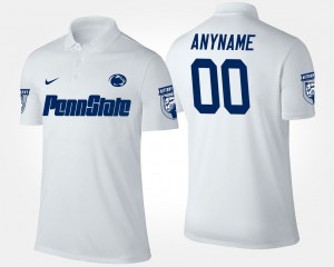 Men's Penn State Nittany Lions Name and Number White Custom #00 Polo 735239-597