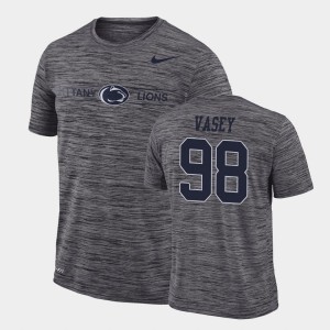 Men's Penn State Nittany Lions GFX Velocity Gray Dan Vasey #98 Sideline Legend Performance T-Shirt 119979-776