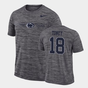 Men's Penn State Nittany Lions GFX Velocity Gray Shaka Toney #18 Sideline Legend Performance T-Shirt 487407-959