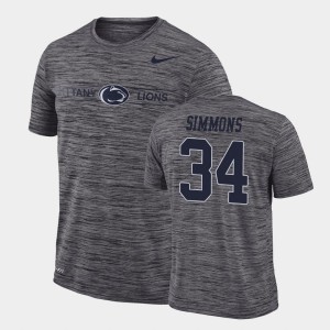 Men's Penn State Nittany Lions GFX Velocity Gray Shane Simmons #34 Sideline Legend Performance T-Shirt 906066-947