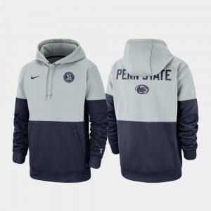 Men's Penn State Nittany Lions Rivalry Gray Navy Therma Performance Pullover Hoodie 307205-416