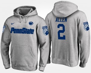 Men's Penn State Nittany Lions Name and Number Gray Marcus Allen #2 Hoodie 933074-259