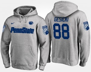 Men's Penn State Nittany Lions Name and Number Gray Mike Gesicki #88 Hoodie 389427-413