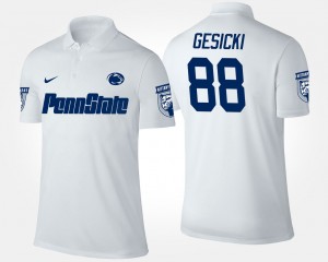 Men's Penn State Nittany Lions Name and Number White Mike Gesicki #88 Polo 472761-287