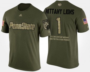 Men's Penn State Nittany Lions Military Camo #1 No.1 Short Sleeve With Message T-Shirt 628316-785