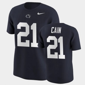 Men's Penn State Nittany Lions College Football Navy Noah Cain #21 Name & Number T-Shirt 434812-934