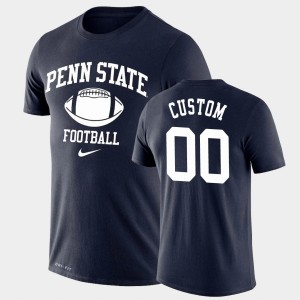 Men's Penn State Nittany Lions Retro Football Navy Custom #00 Lockup Legend Performance T-Shirt 328806-324