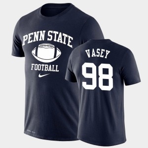 Men's Penn State Nittany Lions Retro Football Navy Dan Vasey #98 Lockup Legend Performance T-Shirt 154760-940