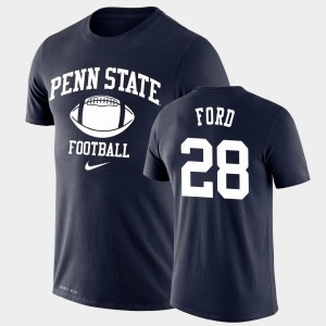Men's Penn State Nittany Lions Retro Football Navy Devyn Ford #28 Lockup Legend Performance T-Shirt 837528-567