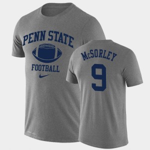 Men's Penn State Nittany Lions Retro Football Heathered Gray Trace McSorley #9 Lockup Legend Performance T-Shirt 535906-895