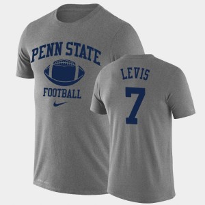 Men's Penn State Nittany Lions Retro Football Heathered Gray Will Levis #7 Lockup Legend Performance T-Shirt 952813-239