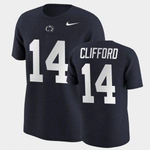 Men's Penn State Nittany Lions College Football Navy Sean Clifford #14 Name & Number T-Shirt 851252-803