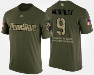 Men's Penn State Nittany Lions Military Camo Trace McSorley #9 Short Sleeve With Message T-Shirt 576994-994