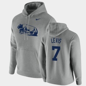 Men's Penn State Nittany Lions Vintage School Logo Heathered Gray Will Levis #7 Pullover Hoodie 312462-376