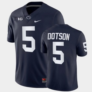 Men's Penn State Nittany Lions College Football Navy Jahan Dotson #5 Game Jersey 443864-507