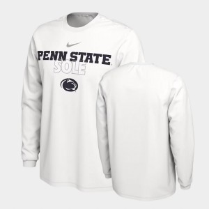 Men's Penn State Nittany Lions On Court White Long Sleeve T-Shirt 321103-933